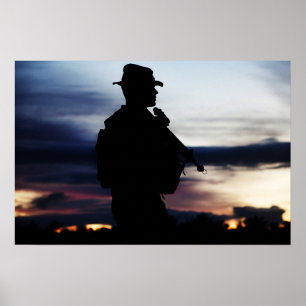 Marine Silhouette Poster