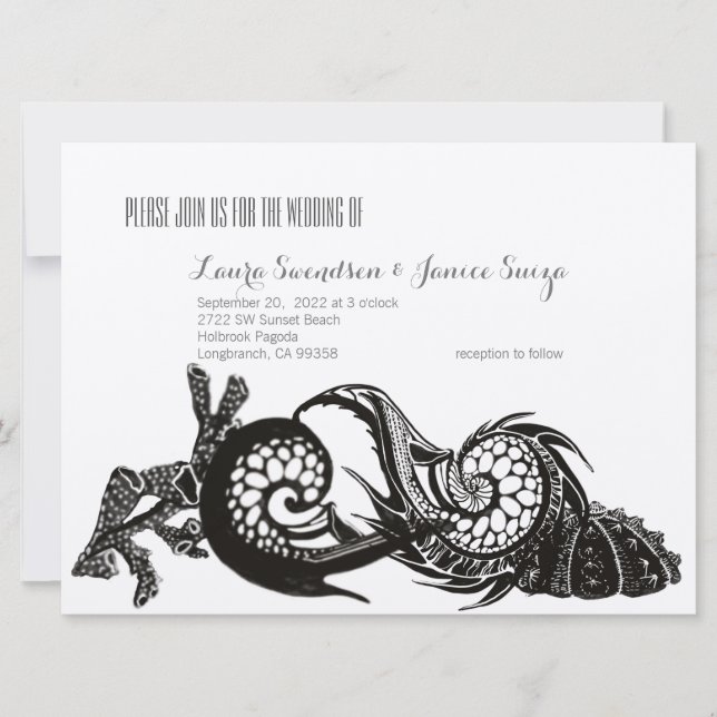 Marine Sketch Invitation (Front)