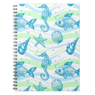 Marine Sketch Pattern Notebook