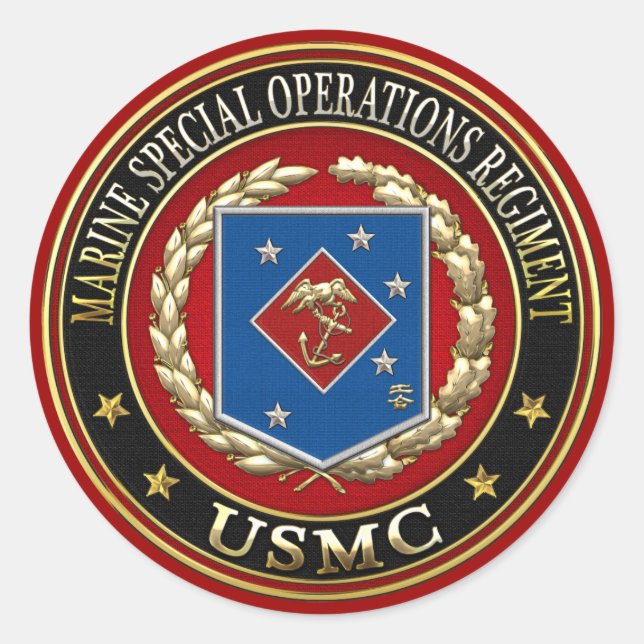 Marine Special Operations Regiment (MSOR) [3D] Classic Round Sticker (Front)