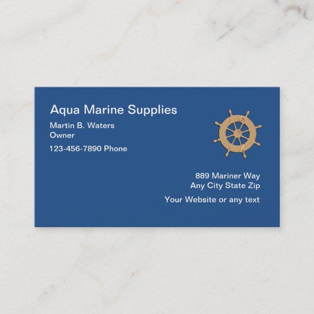 Marine Supply Business Cards (Front)
