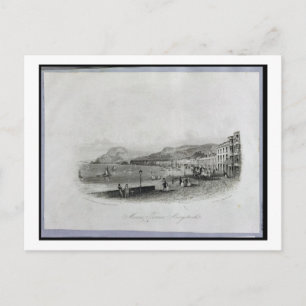 Marine Terrace, Aberystwyth, 1844 (engraving and a Postcard
