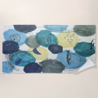 Marine Themed Fish Sea Life Beach Towel