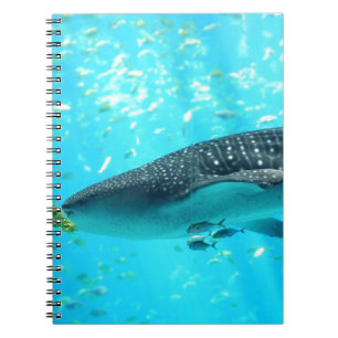 Marine Water Chic Stylish Cool Blue Whale Shark Notebook