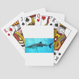 Marine Water Chic Stylish Cool Blue Whale Shark Playing Cards
