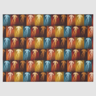 Marine watercolor vintage elegant jellyfish tissue paper