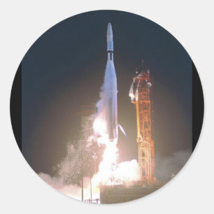 Mariner I 1 rocket into space towards Venus NASA Classic Round Sticker