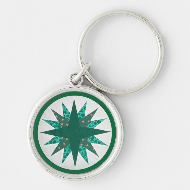 Mariner's Compass Quilt (5) Keychain (Front)