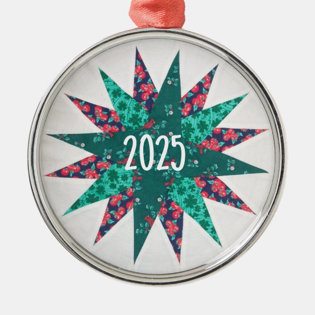Mariner's Compass Quilt Ornament (Front)