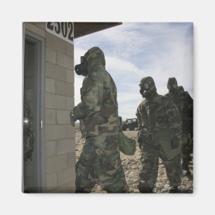 Marines and Sailors file into the gas chamber Magnet
