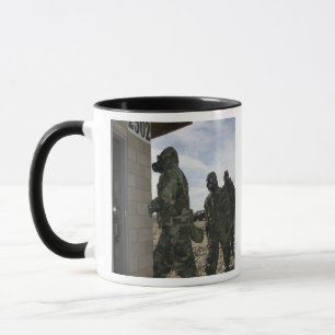 Marines and Sailors file into the gas chamber Mug