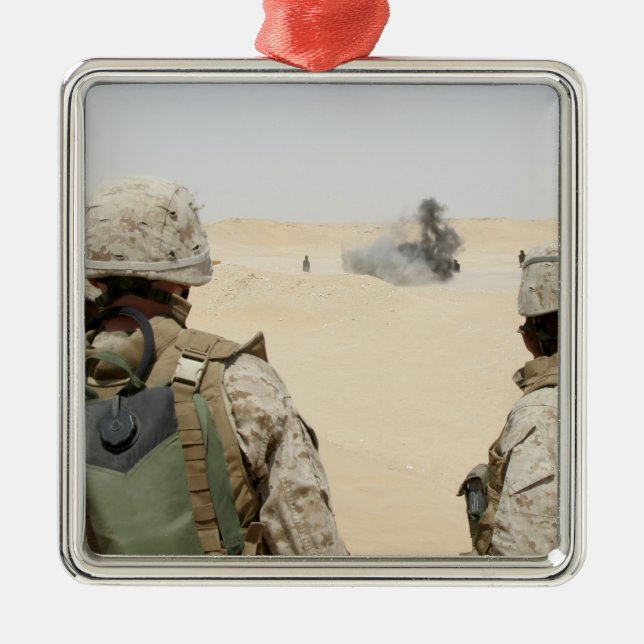 Marines and sailors metal ornament (Front)