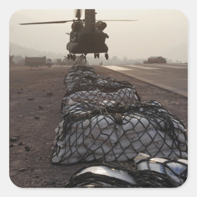 Marines attach sling loads square sticker (Front)