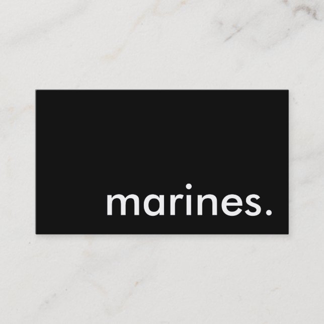 marines. business card (Front)