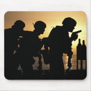 Marines fire 9mm handguns mouse pad