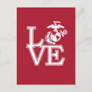 Marines Love Design Holiday Postcard