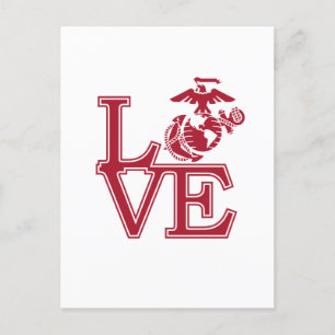 Marines Love Design Holiday Postcard