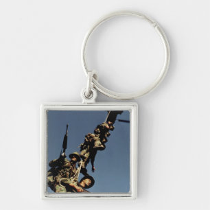 Marines on a SPIE RIG. a rope device that will Key Ring