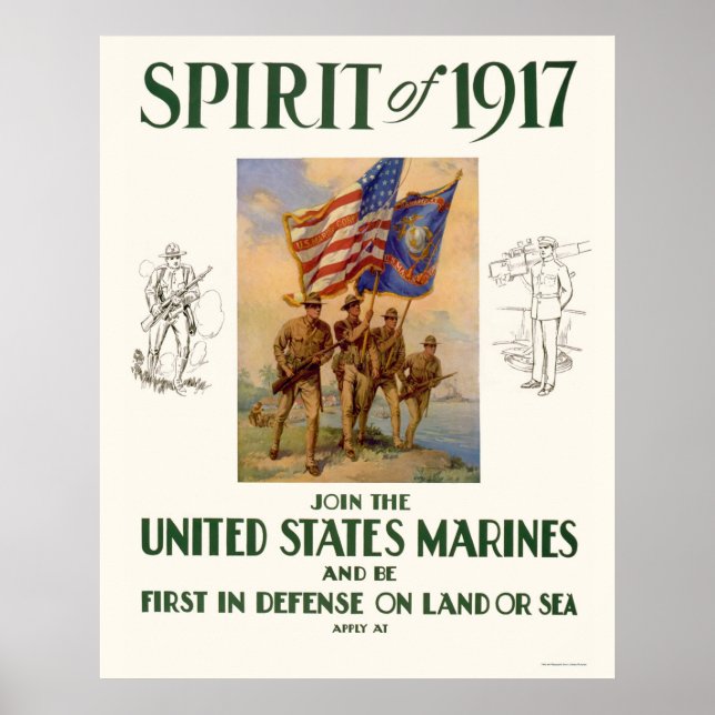 Marines - Spirit of 1917 Poster (Front)
