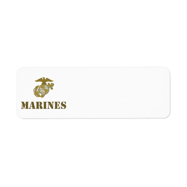 Marines [stencil] return address label (Front)