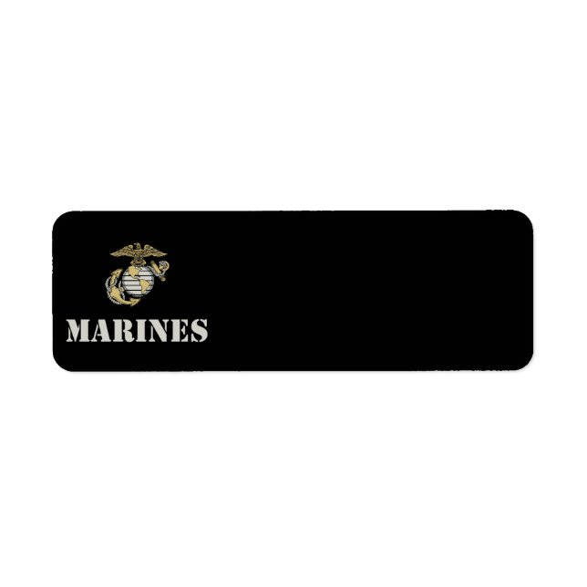 Marines [stencil] return address label (Front)