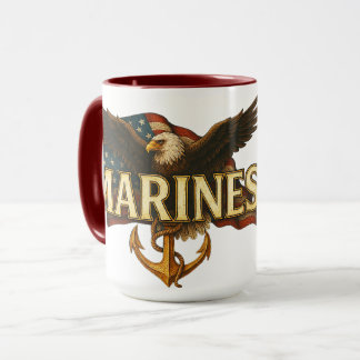 Marines With Eagle and Flag Mug