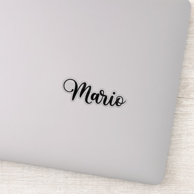 Mario Name - Handwritten Calligraphy (Detail)