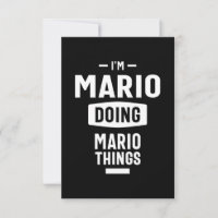 Mario Personalised Name Birthday Gift