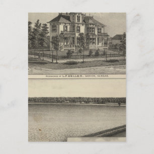 Marion and Valley Farm, Kansas Postcard