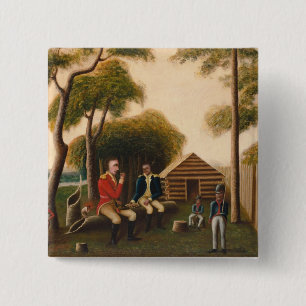 Marion Feasting the British Officer 15 Cm Square Badge