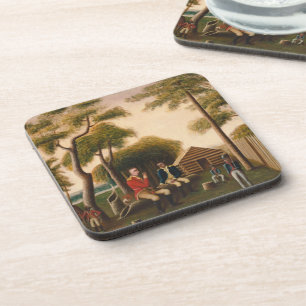 Marion Feasting the British Officer Coaster
