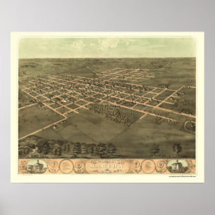 Marion, IA Panoramic Map - 1868 Poster