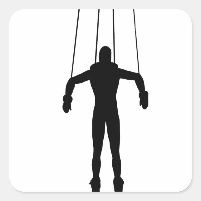 Marionette Puppet Square Sticker (Front)