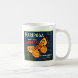Mariposa apples coffee mug