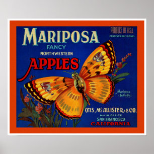 Mariposa Apples Poster