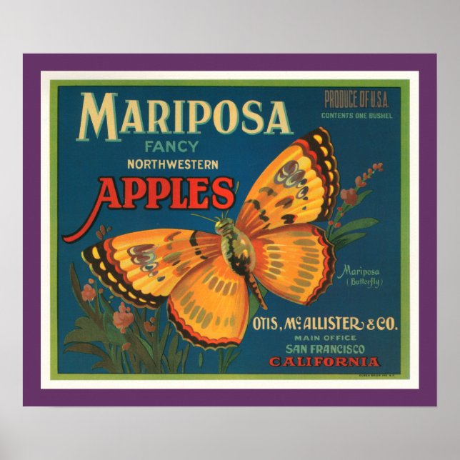 Mariposa Apples Poster (Front)