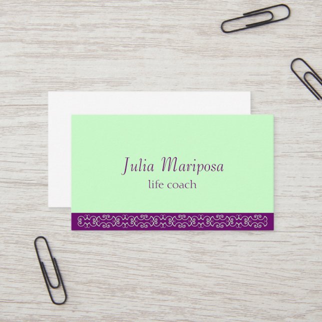 Mariposa Greens Violets Card (Front/Back In Situ)