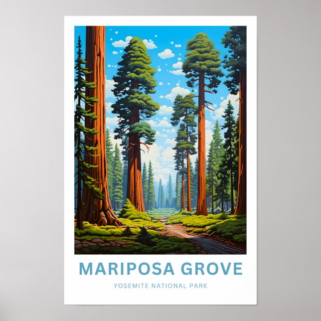 Mariposa Grove Yosemite National Park Travel Print (Front)