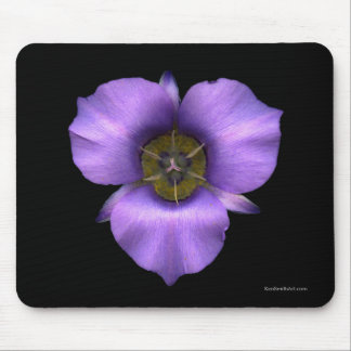 Mariposa Lily Mousepad, Black Mouse Pad