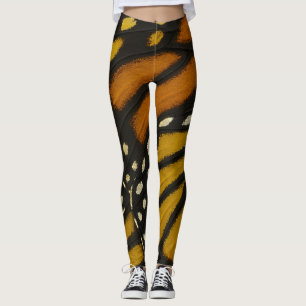 Mariposa Orange & Yellow Monarch Butterfly Wing Leggings