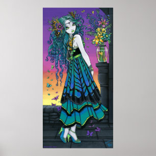 Mariposa Rainbow Butterfly Fairy Poster