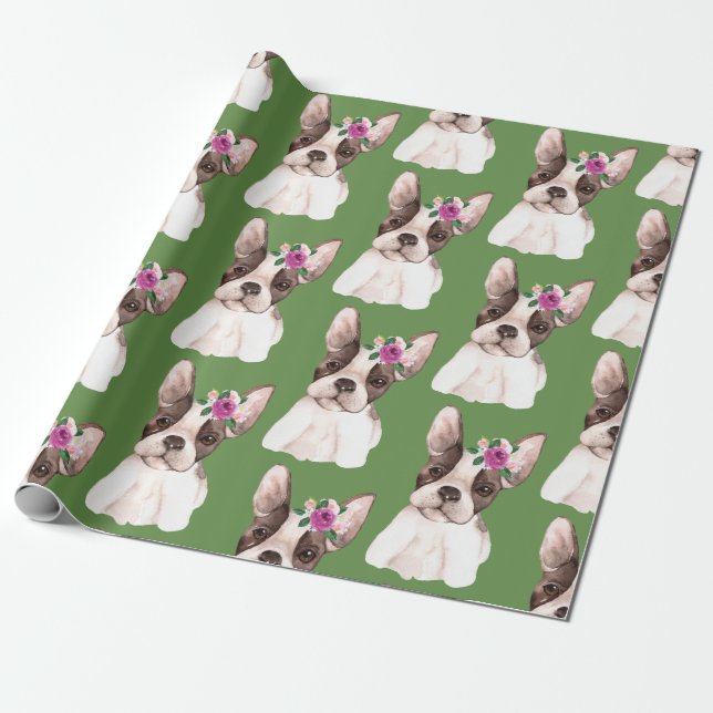 Marisol the French Bulldog Wrapping Paper (Unrolled)