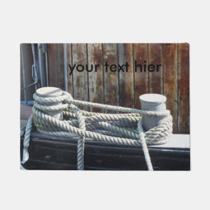 maritim wood and your text doormat