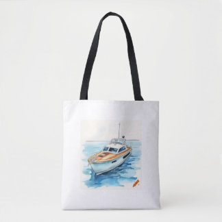 "Maritime Adventure Tote Bag: Comic Style with Yac