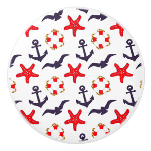 Maritime Anchor Ceramic Knob