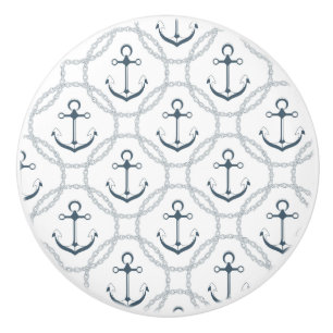 Maritime Anchor Ceramic Knob