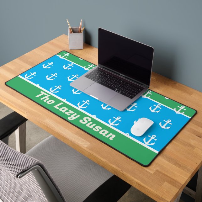 Maritime Anchors Personalised Desk Mat (Office 2)