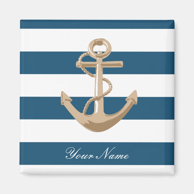 Maritime and Nautical with Anchor - Magnet (Front)