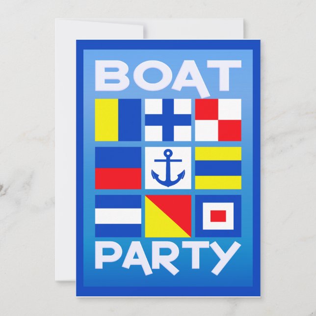 Maritime Boat Party invitation (Front)