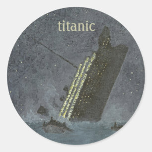 Maritime Disaster Titanic Shipwreck Classic Round Sticker